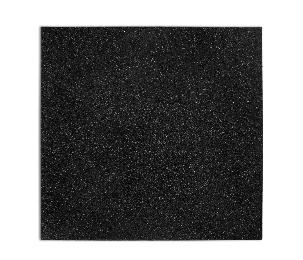 Loseta negra con partículas EPDM de color gris